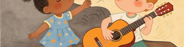 BambiniPianoChitarraGiocano